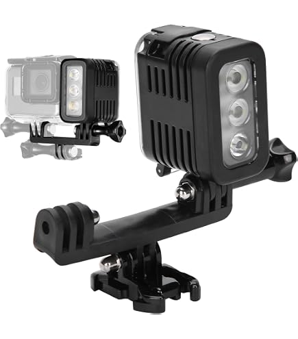 Lampe Vidéo RVB Sous-Marine 40m + Boîtier Étanché + Poignée Flottante - Compatible GoPro Hero 12/11/10/9 - Éclairage Couleur Puissant