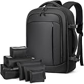 Lekespring Airplane Cabin Travel Backpack 40x20x25 (20L) | with Wet Compartment and 6 Organizer Bags - Business &amp; School - Bl