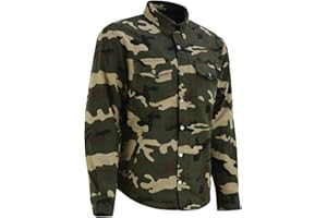 WMW WALI MOTO WEAR Chemise de moto en aramide pour homme avec veste de moto et protections de moto