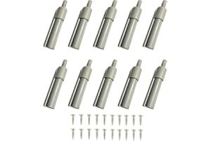 SHPUJUN Türdämpfer Softclose Nachrüsten (10 Stück, Beige) – Rechteckiger Schranktür Dämpfer mit 20 Schrauben, Dämpfer gegen Knallende Türen & Push to Open Funktion für Küchenschrank, Schublade, Büroschrank