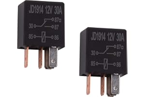 Ehdis 2 Pezzi Relè Auto 5 Pin 12V 30A SPDT Multi-Purpose Relay Heavy Duty Standard Relay, rele per Auto, Camion, Barche Marine, lampade, ECC