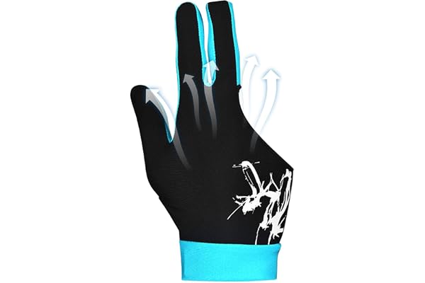 Piscine à 3 Doigts | Gants Piscine Billard Main Gauche Femme,Piscine Ajustables à 3 Doigts Billard Gaucher Femme