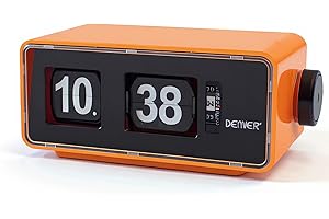 Denver Flip Desk Clock - Flip Clock Retro Alarm - Perfect for Retro Decor - FM Radio Alarm - Rock To Snooze Function - CR-425