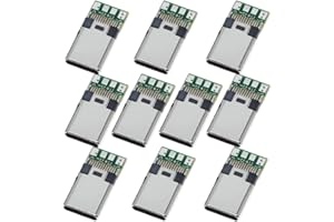 PENGLIN 10 pezzi USB 3.1 tipo C maschio 24 pin adattatore per saldatura filo e cavo 24P PCB Board Support Modulo