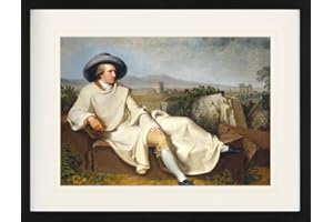 1art1 Johann Heinrich Wilhelm Tischbein Póster Goethe En La Campiña Romana, 1787 Cuadro Enmarcado con Fine Passepartout | Cuadros De Pared | En Un Marco De Imagen 80x60 cm
