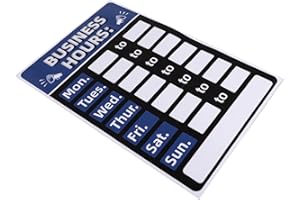 ‎STOBOK STOBOK Öffnungszeiten Schild Geschlossen Geöffnet Aufkleber Bürozeiten Schild Aufkleber Öffnungszeiten Hängende Vinyls Wechselbare Betriebsschilder Für Geschäfte Restaurants Bars Blau