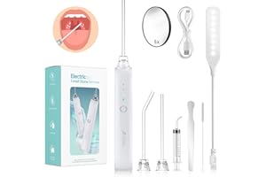 BUBBACARE Tonsillenstein Entferner Set, Elektrisches Mandelsteine Entfernen, Einfach Mandelsteine Entfernen und Mundgeruch Stoppen, 3-Gang-Saug-Mandelsteinentferner