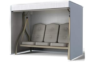 panthem Housse de protection pour balancelle de jardin, banc à bascule 3 places avec 2 fermetures éclair, bâche imperméable pour meubles de jardin, tissu Oxford 210D 220 x 125 x 170 cm