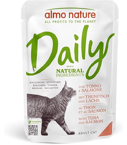 Almo nature Nourriture humide pour chiens bio à base de saumon pour l`entretien