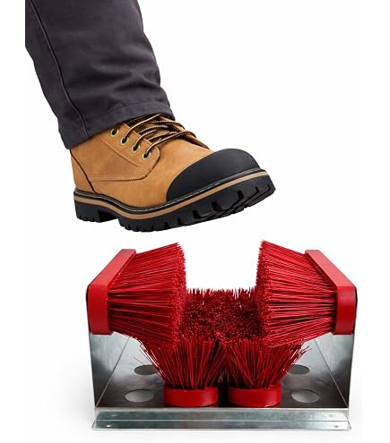 Grattoir à Chaussures Extérieur Avec Brosse – Fixation Solide, Vis à Béton Incluse !