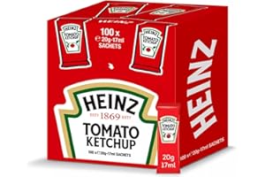 ‎HEINZ Heinz Tomato Ketchup Classic – Tomatenketchup in Portionsbeutel – 100 x 17 ml