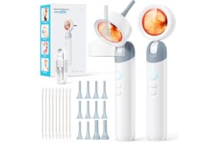 ‎QIMIC Qimic 1,3v8" Otoskop mit Licht, Ohr Infektions Detektor und Tragbares Hand-Otoskop, leichtes Diagnostik Ohrpflege-Tool für Kinder, Erwachsene, Haustiere, Heimgebrauch, 2000mAh Akku