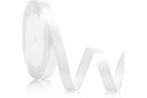SERENEGLOW Cinta Satin Blanca Cinta de Raso Cinta de Tela 10mmx22m Cinta Tela Blanca decorativa Cintas de Tela Cintas decorativas Tela Cinta Raso Tela Raso Cinta Rosa Saten Cinta Lazo Cinta para Lazos Regalos
