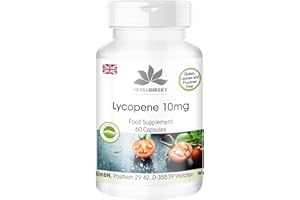 HERBA DIREKT Lycopin with Tomato Extract 10 mg, 60 Capsules Vegi 19 g Pack of 1 | HERBADIREKT by Warnke Vitalstoffe - German Pharmacy Quality