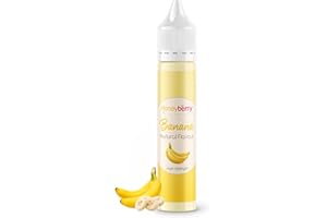 HONEYBERRY Natural Banana Food Flavouring 30ml – High Strength Professional Flavour Drops – Concentrated Liquid Essence for Baking, Desserts, Drinks & Cooking – No Artificial Additives