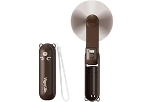 VigorLife Mini Ventilateur Portatif 3-en-1 USB - Ventilateur de Refroidissement Personnel avec Power Bank, Lampe Torche LED - Pliable de Poche pour Voyage, Urgence Extérieure