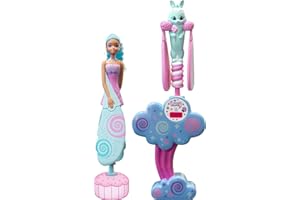 Sky Dancers: Lucy & Her Friend (Doll & Pet Twin Pack) | Pull the Cord and Watch as They Make a Dazzling Dance Through Mid-Air! | Flying Doll Toy | No Batteries Required | Gift For Ages 5+