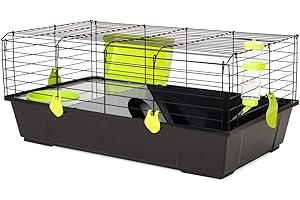 VOLTREGA 001530N1 Jaula para conejos de polipropileno - Negro y amarillo