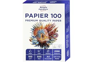Avery Dennison Papier 100 2566A A4 Kopieringspapper, 500 Ark