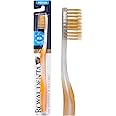 Manual Medium Toothbrush for Adults, Flossing Toothbrush with Gold, Yellow, Royal Denta
