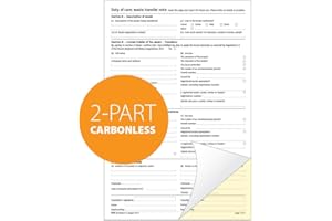 OCEANPADS Ocean Pads Duty of Care Waste Transfer Note Pad, A4, 2-Parts Duplicate, Carbonless Paper (Product Ref 69608) [Pack 1]