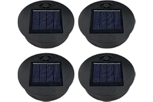 ULEMONDEE 4 Pack 2.76" Solar Light Replacement Top Parts Waterproof Replacement Solar Panels for Garden LightsTop DIY Lantern Outdoor Hanging Light Garden Decor (4PCS 7CM/2.76“)