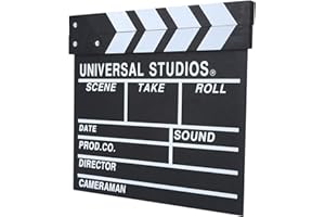 PLYISTY Klassisches Film-Klappbrett, Holzschindel, Trocken Abwischbares Schieferbrett für Stadionkameras, TV-Videoschnitte, Actionszenen, Regisseurszenen-Klappbrett