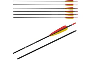 EK-POELANG EK Archery Aluminium Beginners Arrows 1816 Spine 30 inches, 6 arrows per set