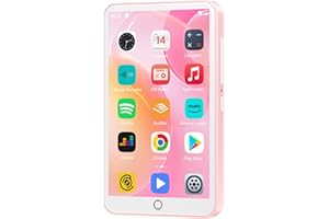 80Go Lecteur MP3 avec Bluetooth et WiFi, Lecteur de Musique Mp3 et Mp4, Lecteur Vidéo à écran Tactile Oilsky 4 Pouces 1080P, Lecteur Portable Android Spotify avec Play Store (Rose)
