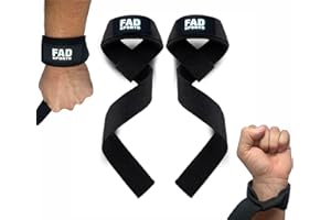 FAD Sports® Fast Grip Zughillfen Krafttraining, Gym Lifting Straps für Bodybuilding Gewichtheben & Crossfit, rutschfeste Griffhilfe, Fitness Handgelenksbandage, Multi-Grip-Riemen, Schnellverschluss