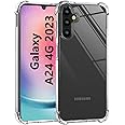 USTIYA Case for Samsung Galaxy A24 Clear TPU Four Corners Protective Cover Transparent Soft funda