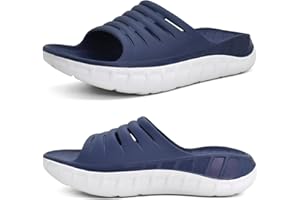 KuaiLu Klapki Męskie Skórzane Letnie Plażę Skóra Paskiem Japonki Kąpielowe Basenowe Zapasnicze Sandały Platformie Antypoślizgowy Gumowe Obuwie