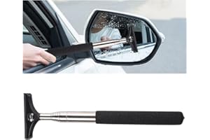 CGEAMDY CGEMDY Retractable Glass Squeegee with Sports Car Design, Telescopic Water Scraper Cleaner for Rainy Foggy Weather, Universal Car Accessory (Black)