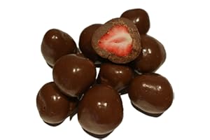 MARACUS FANCY FRUITS Schoko Erdbeeren, gefriergetrocknete Erdbeeren in zarter Vollmilchschokolade, intensiv aromatischer knabber Snack aus der Natur, leckere Erdbeere in knackiger Schokolade, Schoko Früchte, Einzelpack/250g