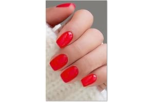JMEOWIO Folia do paznokci czerwona żelowa folia do paznokci samoprzylepna naklejka na paznokcie utwardzana UV dekoracja akcesoria do stylizacji paznokci
