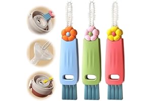 JEVUOYEE Szczotki do czyszczenia 3 w 1, 3 sztuki, wielofunkcyjna szczotka do czyszczenia, szczotka do czyszczenia pokrywek kubków, narzędzia do czyszczenia