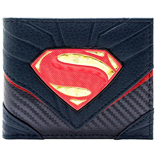 Preisvergleich Produktbild DC Superman Carbon Anzug Stil Schwarz Portemonnaie Geldbörse