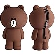 Other Pencil Case Line Friends Cynical Brown Silica Gel Pencil Case for Girls