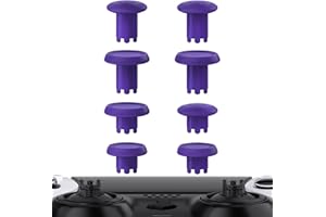 eXtremeRate Joystick pour ps5 Edge Manette,8PCS ThumbsGear Boutons de Joysticks Interchangeables pour ps5 Edge Controller,Accessoires de Remplacement Bâton Analogique-Violet