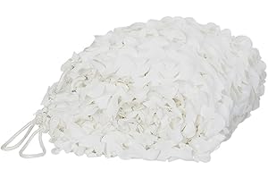 GOCHER Refugio Blanco Caza Militar Camuflaje Red Camping Sol Refugio Tienda de campaña Sombra 2 × 3 m (6.5 × 9.8ft)