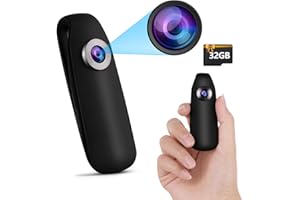 BEXTGOO Body Camera, 1080P True FHD Mini Camera, Body Cameras with Audio and Video, Bike Camera Cycling Video Recorder with Motion Detection, Photo Taking, Portable Pocket Wearable Camera (Dark Grey)