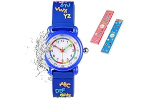 Anloo Toddler Girls Boys Watch,Alphabet Mathematics Fabric Wristwatch Gifts for 3-10 Years Old Little Young Kids Children