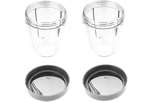 HICELLO Zestaw 2 filiżanek 18oz z zapasową pokrywą do blendera Nutribullet 600 W/900W