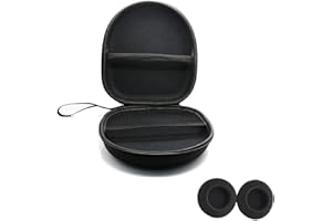 BVSRCP Kopfhörer Tasche für on Ear/Over Ear Headset,Universal Headset Hartschalen Aufbewahrung Case Ohrhörer Schutztasche Case Reisetasche Kopfhörer Tasche für Kopfhörer- Schutzhülle in Schwarz