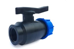 GASMIS Valvola a Sfera, a Compressione Femmina 32mm x 1", Ideale per connettere Tubi in Polietilene PEBD, PEMD, PEAD, PPR, per Acqua Potabile, Made in Italy, PN 16 Bar