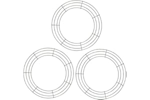 ISAKEN 3 Pezzi Verde Scuro Anelli Corona di Filo Cornice Ghirlanda di Filo, Corona Forma Natale Decorazione Porta Craft (14 Pollici)