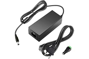 SHNITPWR Bloc d'alimentation 24V 3A 72W LED Transformateur Alimentation AC 100V ~ 240V à DC 24V Transformateur de Tension 5,5x2,5mm pour Bande LED lumière caméra de Surveillance écran d'ordinateur