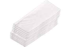 BigDean 10 Stück Passiertücher wiederverwendbar 75x70 cm groß, weiß - reißfest & waschbar - Seihtuch Käsetuch Filtertuch Passiertuch Presstuch Siebtuch für Küche, Käse, Saft & Servietten-Knödel