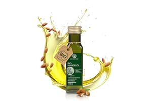 ‎AURA VOM LAND Aura vom Land Bio Premium Mandelöl Kaltgepresst 100ml – Natürliches Sweet Almond Oil – Ideal als Speiseöl, Kosmetik, Baby Öl, Haaröl & Massageöl – Süßmandelöl Hergestellt in Bayern