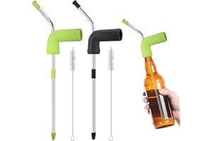 FENTAR 2 Stück Bier Schnorchel, Bierschnorchel, Bier Bong Trichter mit 2 Reinigungsbürsten, Bierzapfer Party Spender Bierspender, Bar Trinkwerkzeuge, Double Beer Snorkel Bierzapfanlage, für Bierdose etc.